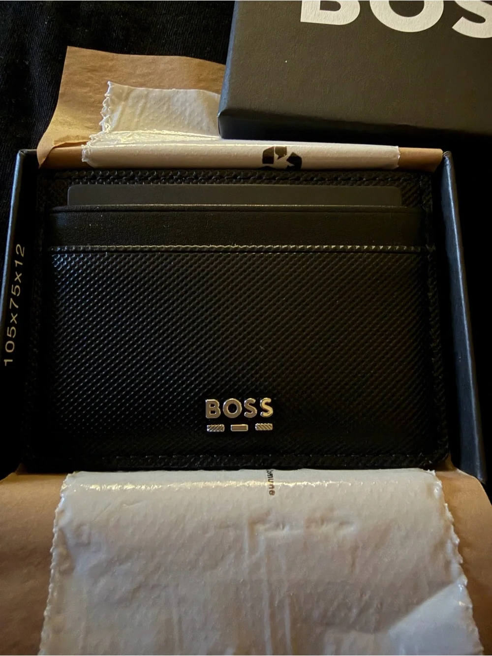 BOSS Black Jinko Card Holder - Sleek Leather Card Wallet